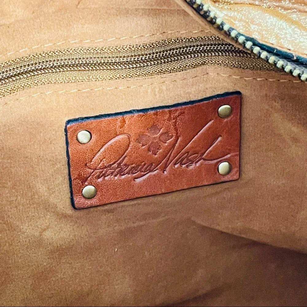 PATRICIA NASH crossbody tote Provincial Embroidery Collection ANGELIN Tan Gold - Picture 6 of 16